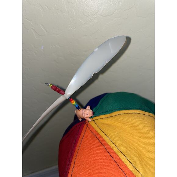 Vintage WAVY GRAVY Grateful Dead Clown Interstellar Propeller Hat Beanie - Picture 4 of 7